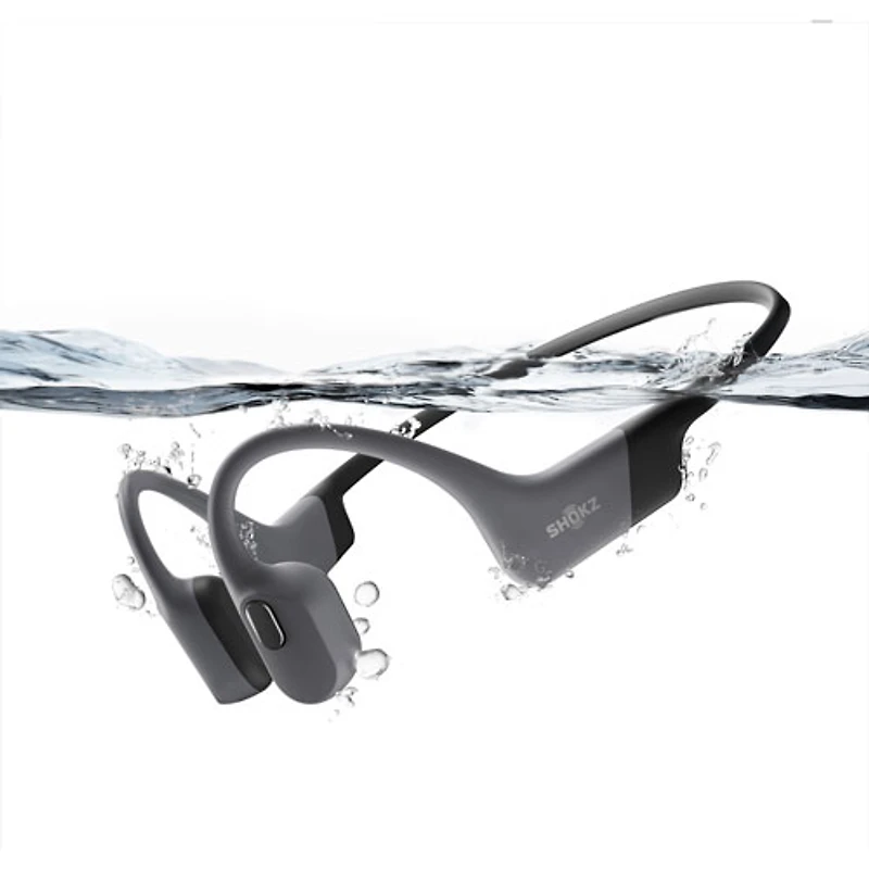 Shokz OpenSwim Pro Bone Conduction Waterproof Open-Ear Bluetooth Headphones - Grey