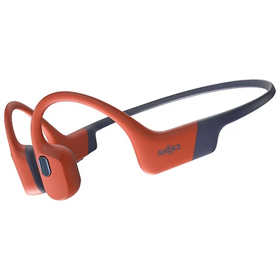 Écouteurs Bluetooth étanches à oreilles libres et à conduction osseuse OpenSwim Pro de Shokz - Rouge