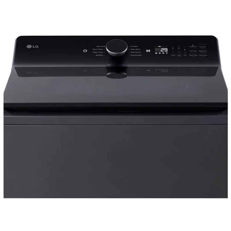 Laveuse à chargement par le haut haute efficacité de 6,1 pi³ de LG (WT8405CB) - Noir mat