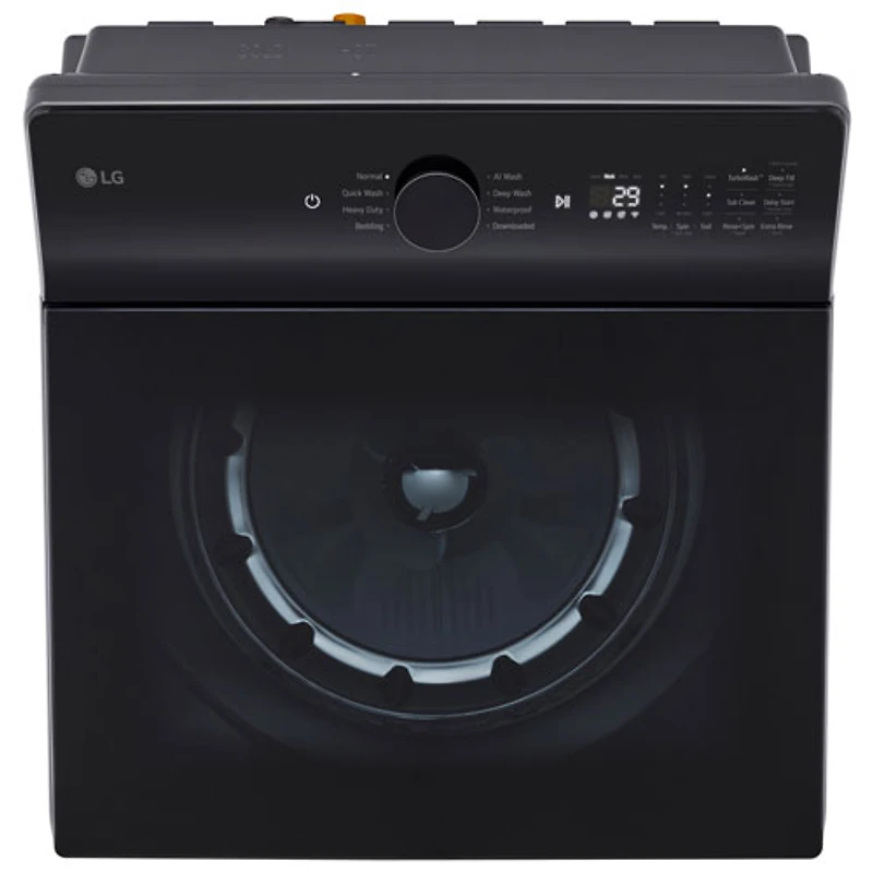 Laveuse à chargement par le haut haute efficacité de 6,1 pi³ de LG (WT8405CB) - Noir mat