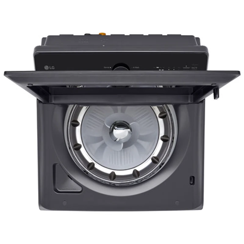 Laveuse à chargement par le haut haute efficacité de 6,1 pi³ de LG (WT8405CB) - Noir mat