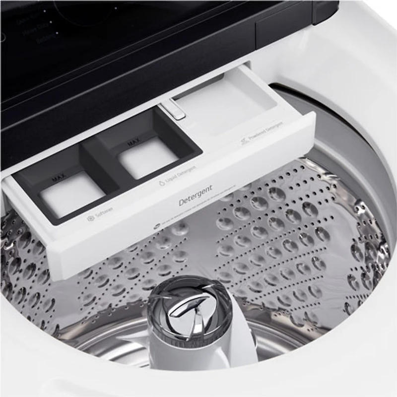 Laveuse à chargement par le haut haute efficacité de 6,1 pi³ avec agitateur de LG (WT8405CW) - Blanc alpin