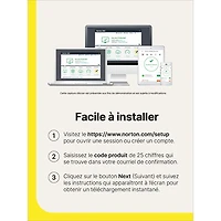 Norton 360 Platinum (PC/Mac/iOS/Android) - 20 appareils - Stockage infonuagique de 100 Go - 1 an - Téléchargement numérique