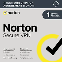 Norton Secure VPN (PC/Mac/iOS/Android) - 1 appareil - 1 an - Téléchargement numérique
