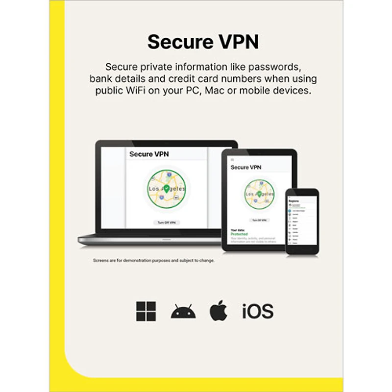 Norton Secure VPN (PC/Mac/iOS/Android) - 1 appareil - 1 an - Téléchargement numérique