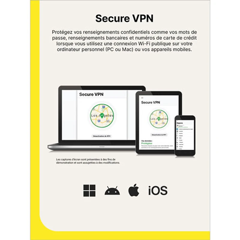 Norton Secure VPN (PC/Mac/iOS/Android) - 1 appareil - 1 an - Téléchargement numérique