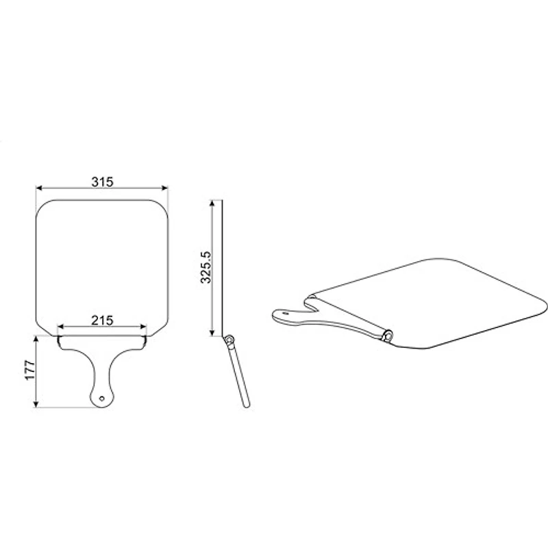 Pelle à pizza de Smeg avec manche repliable