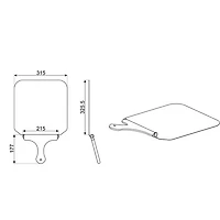 Pelle à pizza de Smeg avec manche repliable