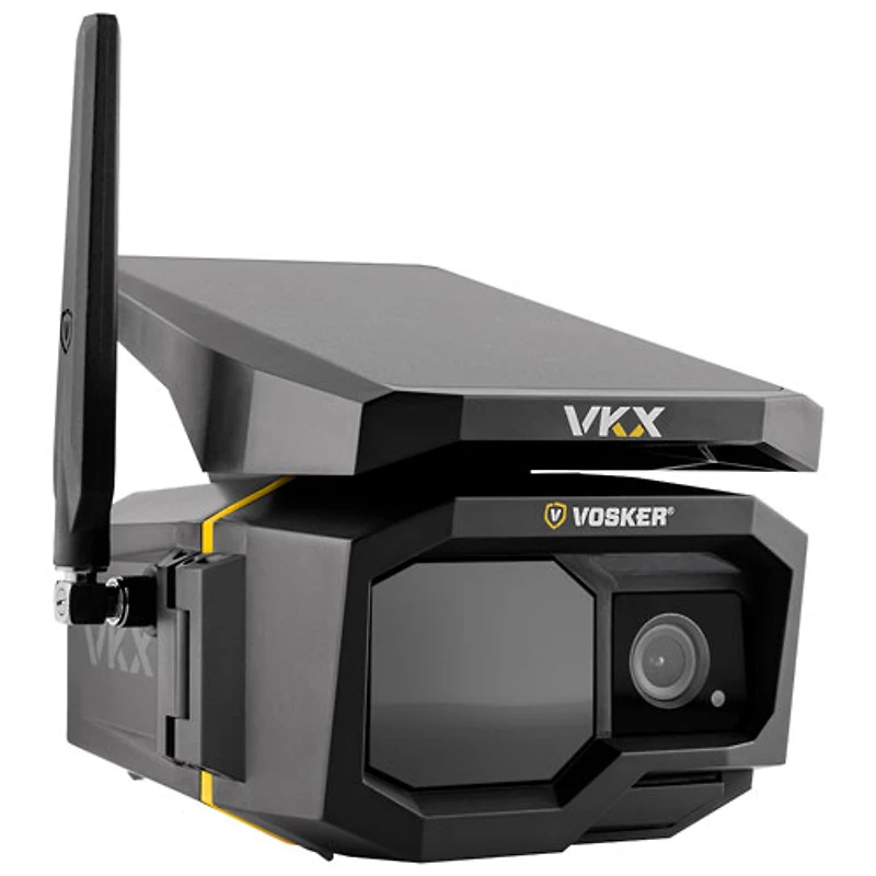 Caméra de surveillance IP d'extérieur HD intégrale 1080p 4G-LTE hors réseau solaire VKX de Vosker - Noir