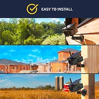 Caméra de surveillance IP d'extérieur HD intégrale 1080p 4G-LTE hors réseau solaire VKX de Vosker - Noir