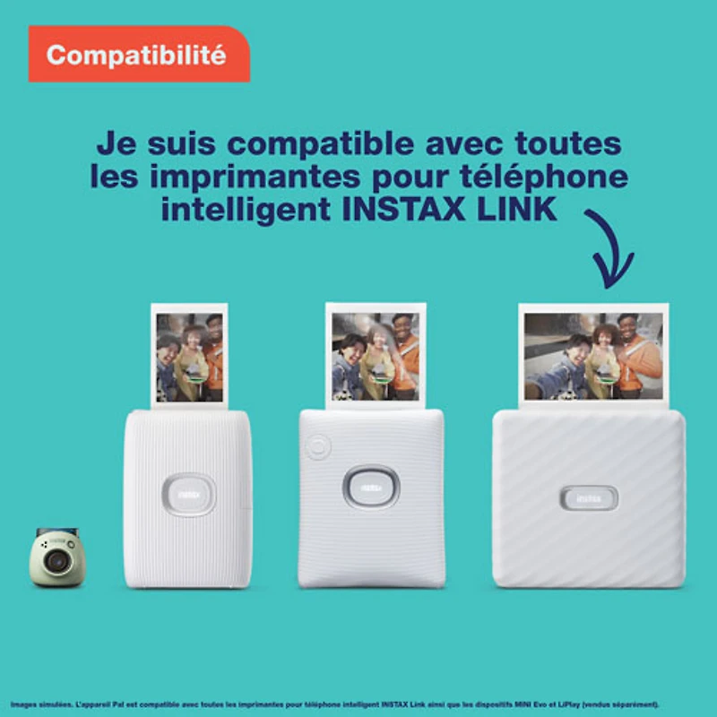 Appareil photo numérique Instax Pal de Fujifilm - Blanc lait