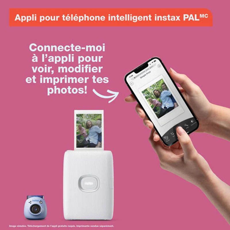 Appareil photo numérique Instax Pal de Fujifilm - Blanc lait