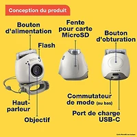 Appareil photo numérique Instax Pal de Fujifilm - Blanc lait