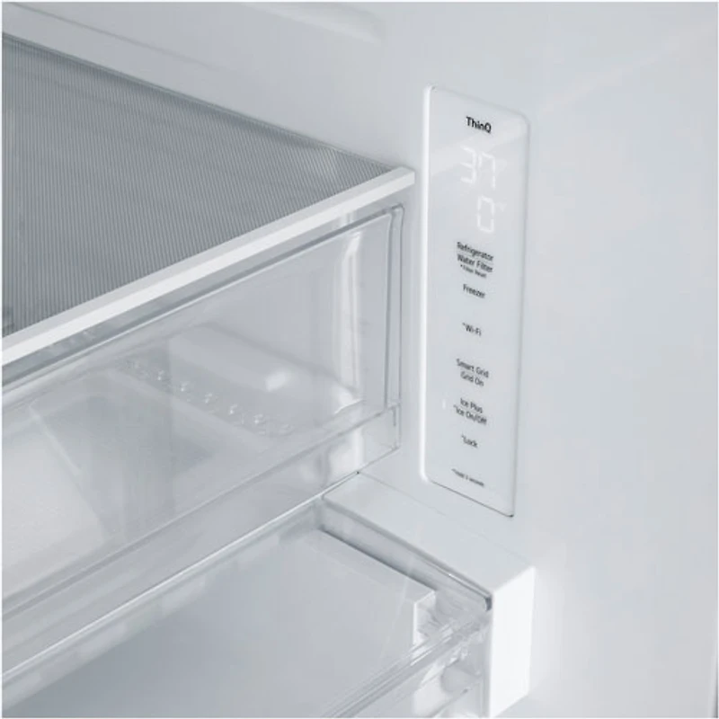 Réfrigérateur à 3 portes 25,1 pi³ 33 po avec machine à glaçons automatique de LG (LF25S6200S) - Inox