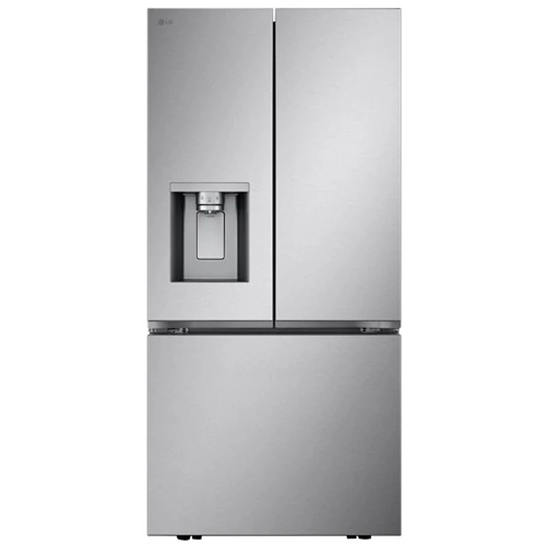 Réfrigérateur à 3 portes 24,5 pi³ 33 po avec distributeur d'eau et de glaçons de LG (LF25S6330S) - Inox