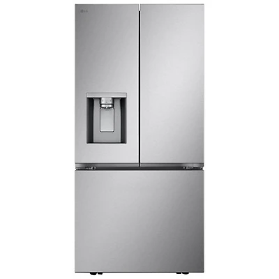 Réfrigérateur à 3 portes 24,5 pi³ 33 po avec distributeur d'eau et de glaçons de LG (LF25S6330S) - Inox