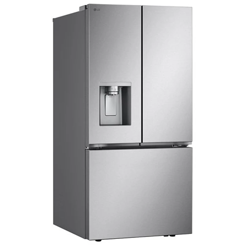 Réfrigérateur à 3 portes 24,5 pi³ 33 po avec distributeur d'eau et de glaçons de LG (LF25S6330S) - Inox