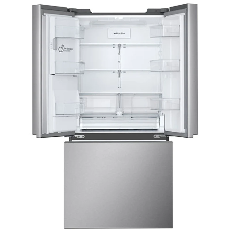 Réfrigérateur à 3 portes 24,5 pi³ 33 po avec distributeur d'eau et de glaçons de LG (LF25S6330S) - Inox