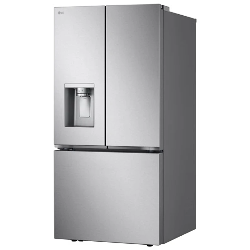 Réfrigérateur à 3 portes 24,5 pi³ 33 po avec distributeur d'eau et de glaçons de LG (LF25S6330S) - Inox