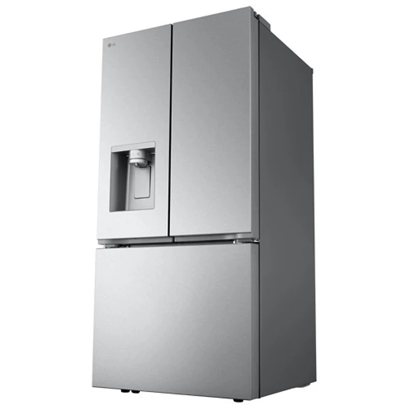 Réfrigérateur à 3 portes 24,5 pi³ 33 po avec distributeur d'eau et de glaçons de LG (LF25S6330S) - Inox