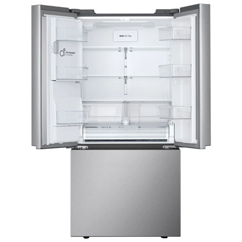 Réfrigérateur à 3 portes 24,5 pi³ 33 po avec distributeur d'eau et de glaçons de LG (LF25S6330S) - Inox