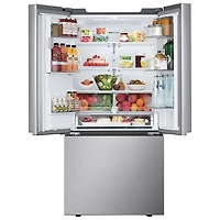 Réfrigérateur à 3 portes 24,5 pi³ 33 po avec distributeur d'eau et de glaçons de LG (LF25S6330S) - Inox