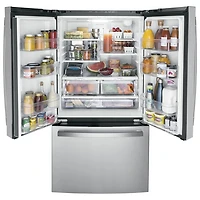 GE 36" 21.9 Cu. Ft. French Door Refrigerator (GWE22JYMFS) - Stainless Steel