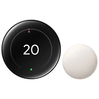 Thermostat intelligent Wi-Fi Nest Learning de Google (4e génération) - Noir volcanique lustré