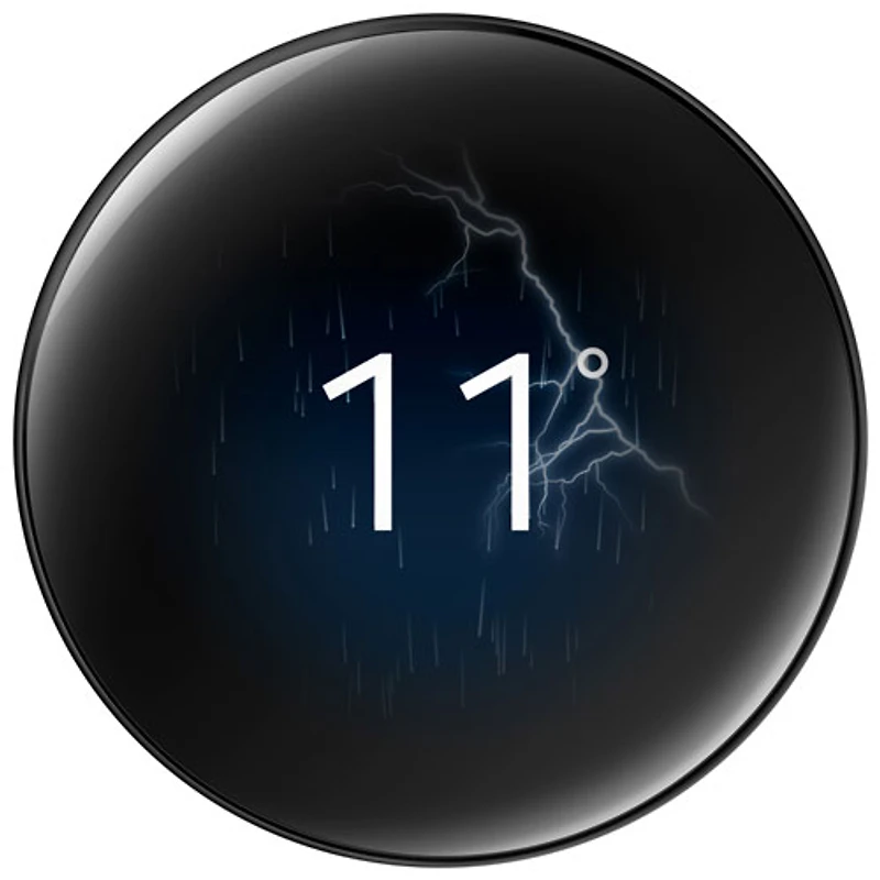 Thermostat intelligent Wi-Fi Nest Learning de Google (4e génération) - Noir volcanique lustré