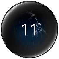Thermostat intelligent Wi-Fi Nest Learning de Google (4e génération) - Noir volcanique lustré