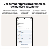 Thermostat intelligent Wi-Fi Nest Learning de Google (4e génération) - Noir volcanique lustré