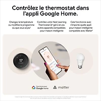 Thermostat intelligent Wi-Fi Nest Learning de Google (4e génération) - Noir volcanique lustré