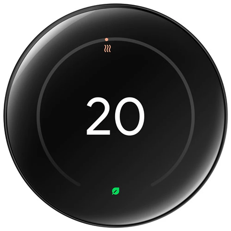 Thermostat intelligent Wi-Fi Nest Learning de Google (4e génération) - Noir volcanique lustré