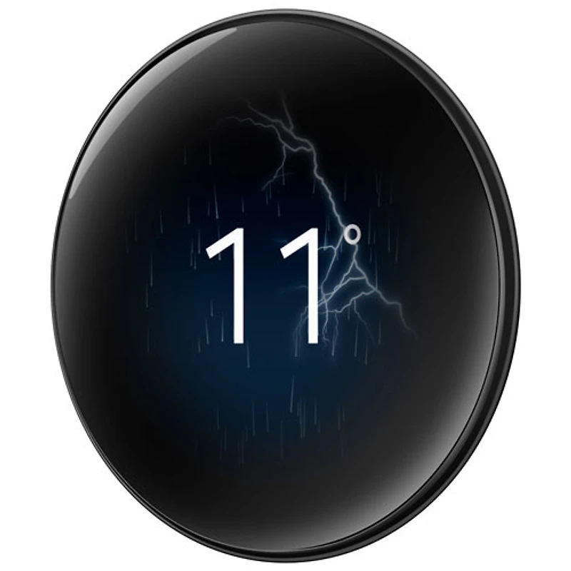 Thermostat intelligent Wi-Fi Nest Learning de Google (4e génération) - Noir volcanique lustré