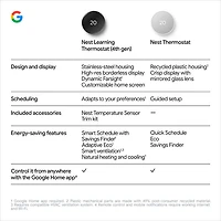 Thermostat intelligent Wi-Fi Nest Learning de Google (4e génération) - Argent poli