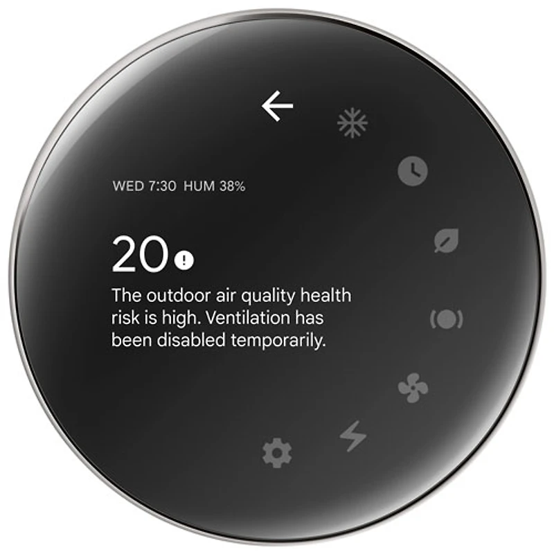 Thermostat intelligent Wi-Fi Nest Learning de Google (4e génération) - Argent poli