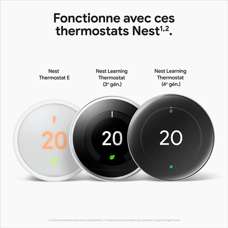 Capteur de température Nest de Google (2e génération) - Porcelaine