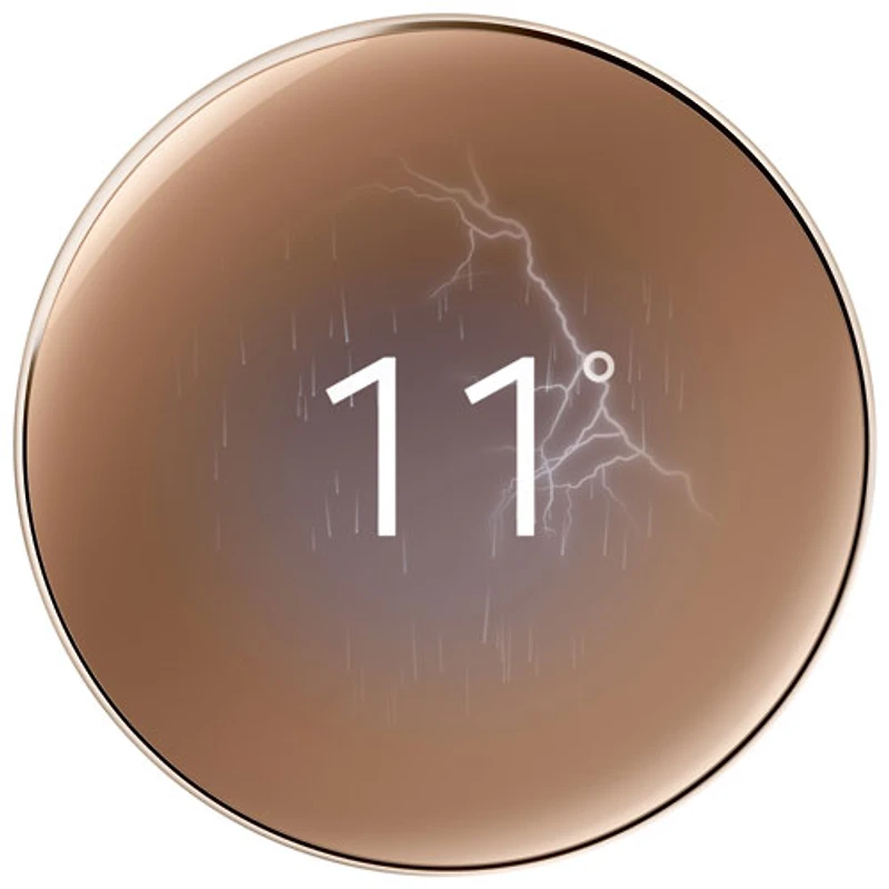 Thermostat intelligent Wi-Fi Nest Learning de Google (4e génération) - Or poli