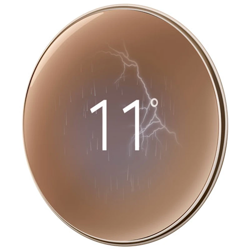 Thermostat intelligent Wi-Fi Nest Learning de Google (4e génération) - Or poli
