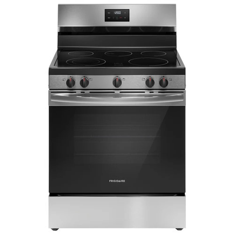 Boîte ouverte - Cuisinière électrique autonome à 5 éléments 5,3 pi³ 30 po de Frigidaire - Acier inoxydable
