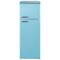 Open Box - Galanz Retro 24" 12 Cu. Ft. Freestanding Top Freezer Refrigerator - Bebop Blue - Scratch & Dent