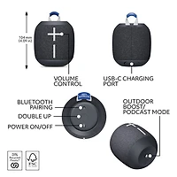Ultimate Ears WONDERBOOM 4 Waterproof Bluetooth Wireless Speaker - Active Black