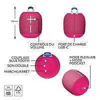 Haut-parleur sans fil Bluetooth étanche WONDERBOOM 4 d'Ultimate Ears