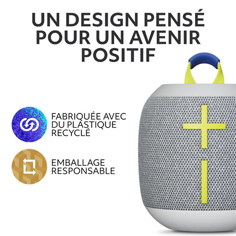 Haut-parleur sans fil Bluetooth étanche WONDERBOOM 4 d'Ultimate Ears - Gris