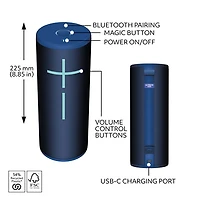 Ultimate Ears MEGABOOM 4 Waterproof Bluetooth Wireless Speaker - Cobalt Blue