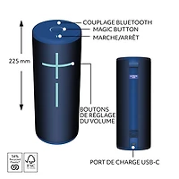 Ultimate Ears MEGABOOM 4 Waterproof Bluetooth Wireless Speaker - Cobalt Blue