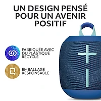 Haut-parleur sans fil Bluetooth étanche WONDERBOOM 4 d'Ultimate Ears - Bleu cobalt