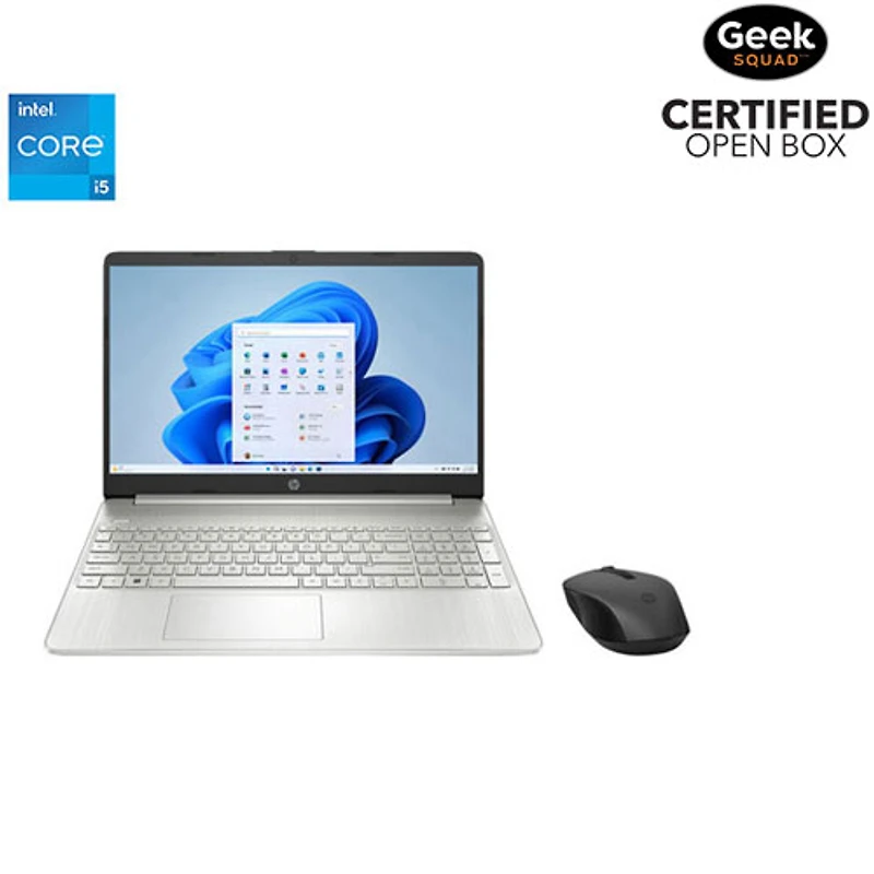 Open Box - HP 15.6" Laptop - Natural Silver (Intel Core i5/512GB SSD/16GB RAM/Windows 11 Home)