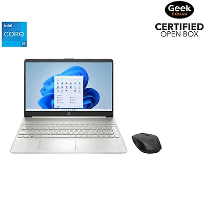 Open Box - HP 15.6" Laptop - Natural Silver (Intel Core i5/512GB SSD/16GB RAM/Windows 11 Home)