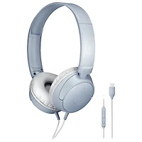 Audio-Technica ATH-S120C On-Ear Headphones with USB-C - Blue Grey